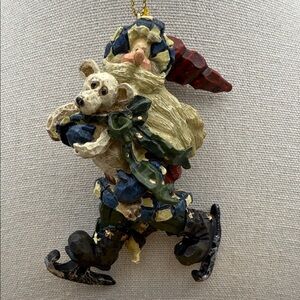 Boyd’s Bears Carvers Choice Santa Jr Quick as a Flash Christmas Ornament #370104